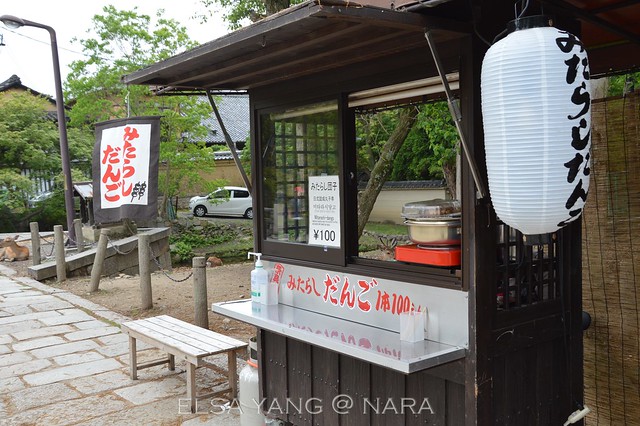 [奈良] 東大寺路邊美食，醬油烤丸子|醬油團子 @ELSA菲常好攝