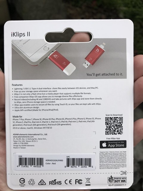 [3C開箱] 亞果元素iKlips II- 蘋果iPhone手機隨身碟照片影片 @ELSA菲常好攝