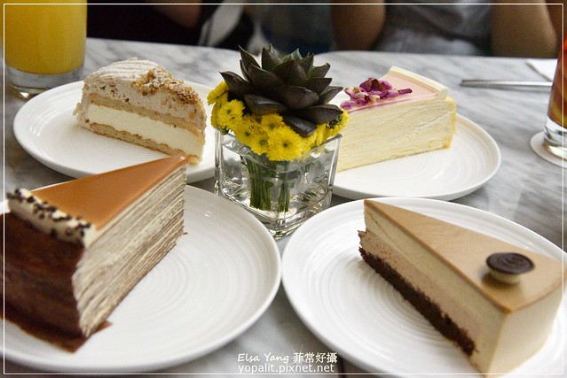 [香港美食] 中環甜點。Lady.M玫瑰花千層蛋糕|海鹽焦糖千層蛋糕|ladym菜單價格低消訂位 @ELSA菲常好攝