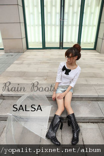 [buy]salsa雨鞋-點點蝴蝶結 @ELSA菲常好攝